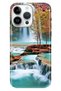 Case for iPhone 16 Pro Silicone Patterned 16 Pro Cover Waterfall