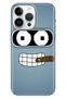iPhone 16 Pro Max Case Silicone Printed 16 Pro Max Cover Robot Smoke
