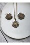 Zircon Stone Flower Figure Necklace and Earrings Set