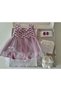Baby Girl 4-Piece Mevlüt Set 0-3 Months and 3-6 Months Wedding Dress Evening Dress Baby Birth Baby Shower Gift