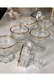 Set of 6 Elysia Gold Gilded Ice Cream Cup Footed Snack Bowl 250 Cc -r