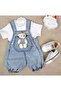 Jean Unisex Baby Slopet Double Set with Teddy Bear - 3