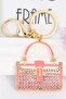 Pink Crystal Stone Detailed Keychain Bag - No.2 - 3