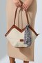 New Season Women's Shoulder Bag with Scarf and Corn Detail - 2