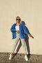 Low Shoulder Oversize Linen Shirt - 5