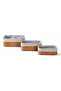 Premium Bamboo 3 Piece Rectangular Basket - Multi-Purpose