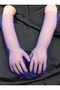 Baby Bella Female Child Long Gauze Gloves Cobalt Blue - 3