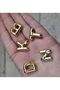 Three Dimensional Steel S Letter Balloon Gold Color Necklace - 4