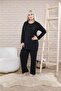 Wide Fit Mother's Set Winter Long Sleeve Large Size Pajamas Set Double Set - 2