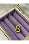 Three Dimensional Steel S Letter Balloon Gold Color Necklace - 2