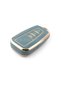 Luxury Toyota C-Hr Corolla Rav4 Land Cruiser 3 Button Silent Nano Key Case Cover Gray Gold Color - 2