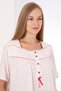 Short Sleeve 100% Cotton Combed Throw Plus Size Mother's Nightgown, Hospital, Pregnant and Maternity Nightgown - 6