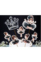 7-Piece Black Young Girl Ballerina Large Cake Toothpick Cake Topper Cupcake Birthday Decorations - 2