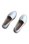 Real Leather White Casual Women's Shoes - 4