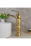 Bathroom Bowl Sink Faucet Gold Gold Stone Model - 3