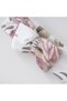 Newborn Baby Girl Jumpsuit Set Camisole Floral Ribbed Knit Jumpsuit and Hair Band Newborn Set - 5