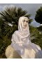 Shiny Stoned Satin Janjan Hijab Evening Dress Shawl - 2