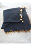 Handmade Coin Sequin Writing, Cheesecloth Yemeni, Scarf, 4 Edges Embroidered - 2