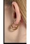 NON-TARKINESS SURGICAL STEEL SET OF 3 (3 SIZE) THICK HOOP EARRINGS