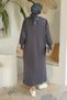 Women's Balloon Sleeve Cold Yarn Mercerized Knitwear Dress - 7