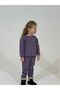 Purple Oversize Three Thread Seasonal Children's Tracksuit Set (WITHOUT HARD)