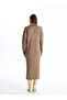 Lcwaikiki Maternity Mink Polo Collar Plain Long Sleeve Maternity Knitwear Dress - 4