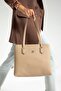 Black New Season Large Size 2 Compartment Hand and Shoulder Bag 30X33C Pbu4028 - 2