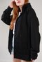 Black Two Thread Basic Oversize Cardigan - 5
