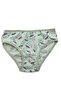 Cat Patterned Cotton 3-Piece Girl's Slip - Pink Green Ecru - 3