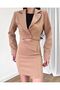 Women's Crop Jacket Skirt Set - 3