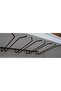 4-Compartment Black V Metal Glass Holder Cup Holder Glass Hanger - 3