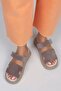 Seina Women's Genuine Leather Velcro Slippers Mink Slippers - 7