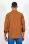 Brown Single Pocket Linen Shirt - 5