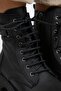 Adel Women's Genuine Leather Laced Black-Black Boots with Internal Zipper - 3