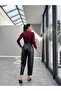Buckle Gold Leather Trousers - 4