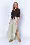 Olive Relaxed Fit Muslin Loose Slit Trousers| Mks667009-01 - 6