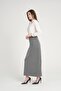 Gabardine Fabric Long Pencil and Skirt - Side Fastener - 3