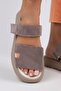Seina Women's Genuine Leather Velcro Slippers Mink Slippers - 6