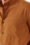 Brown Single Pocket Linen Shirt - 4