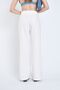High Waist and Front Grass Women's Trousers - Loose Fabric with Side Zipper - 8
