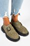 Rayne Women's Genuine Leather Buckled Belt Aqua Suede Sandals - 2