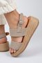 Liliana Genuine Leather Women's Beige Espadrille Sandals - 7
