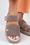 Seina Women's Genuine Leather Velcro Slippers Mink Slippers - 4