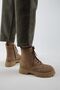 Jemima Women's Genuine Leather Lace-up Zippered Sand Suede Boots - 8