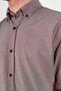 Brown Men's Easy-Iron Standard Fit Regular Cut Oxford Shirt |   Ee255008-7504 - 4