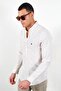 Stone Men's Embroidered Linen Effect Shirt |   Mes 116488 -01 - 6