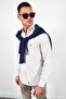 Stone Men's Embroidered Linen Effect Shirt |   Mes 116488 -01 - 7