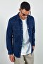 Double Pocket Flap Men's Shirt Navy Blue |   Ee100117832-7832 - 2
