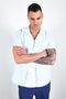 Blue Apaç Collar Men's Shirt |   Mes116471-01-6471 - 6