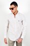 Stone Men's Embroidered Linen Effect Shirt |   Mes 116488 -01 - 3